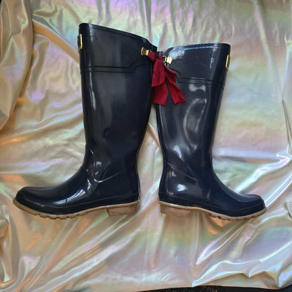 Joules Women's Evedon Rain Boot - French Navy, 10 US Womens 8 UK Used condition